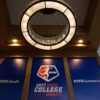 Signage at the 2017 NWSL College Draft.