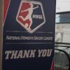 Signage at the 2017 NWSL College Draft.