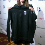 Maddie Bauer, selected by the Seattle Reign FC, in the 2017 NWSL College Draft. (Manette Gonzales/OGM)