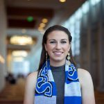 Morgan Andrews at the 2017 NWSL College Draft. (Manette Gonzales)