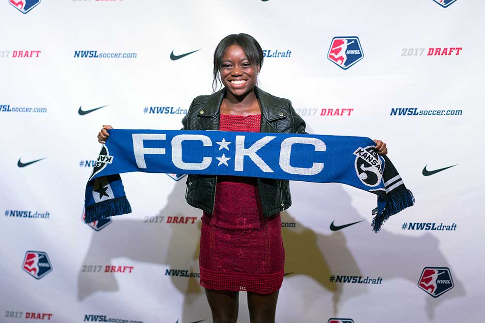 Toni Payne is drafted by FC Kansas City. (Manette Gonzales)