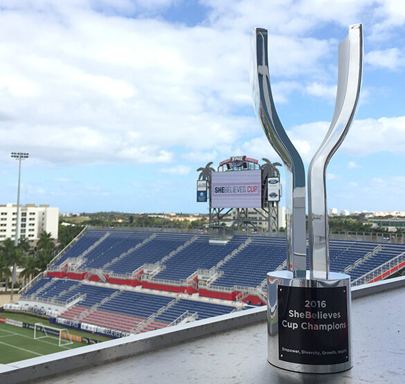 SheBelieves Cup trophy from US Soccer