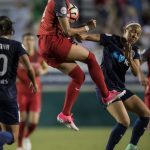 Nadia Nadim takes one for the team (Shane Lardinois).