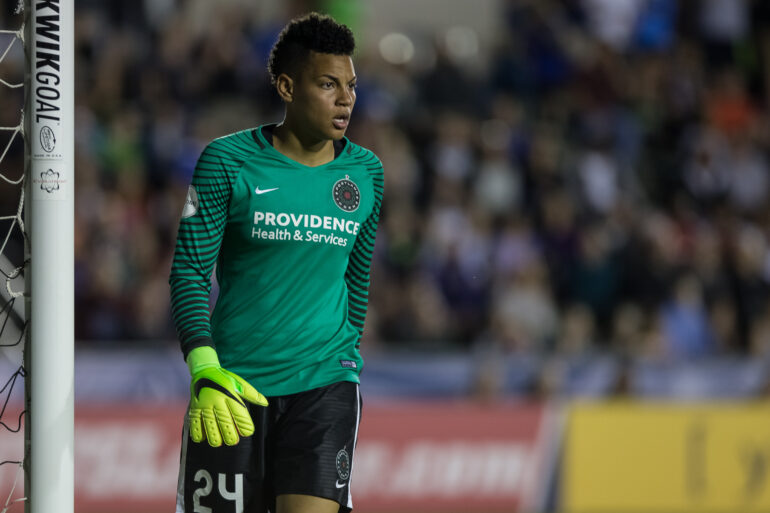 Adrianna Franch of the Portland Thorns FC (Shane Lardinois).