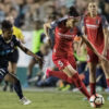 Taylor Smith (11) and Nadia Nadim (9) (Shane Lardinois).