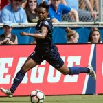 Taylor Smith on the flank for the North Carolina Courage. (Shane Lardinois)