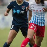 North Carolina's Lynn Williams and Chicago's Christen Press. (Shane Lardinois)