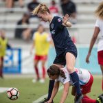 When a game of Twister breaks out at a soccer match. Sam Mewis and Danny Colaprico. (Shane Lardinois)