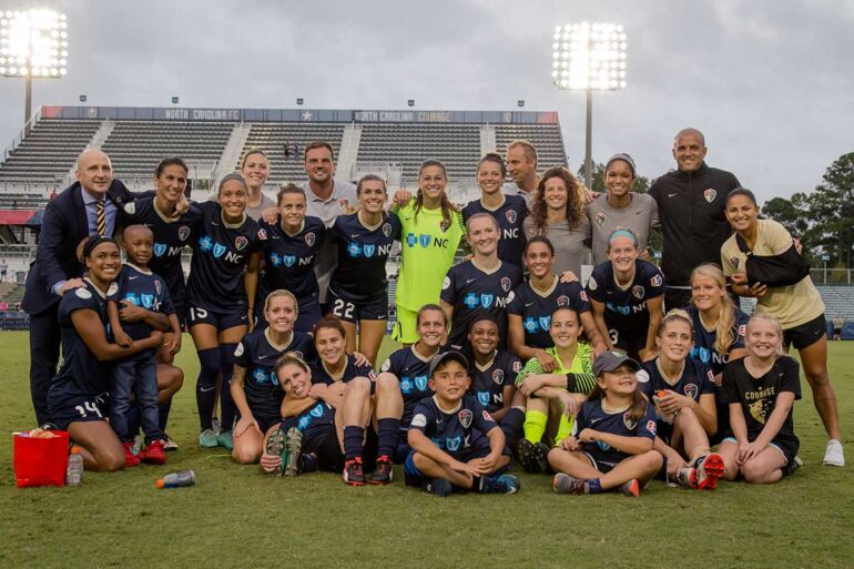 North Carolina Courage team headed to the 2017 NWSL Championship. (Shane Lardinois)