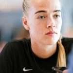 Dagný Brynjarsdóttir during 2017 NWSL Media Day. (Monica Simoes)