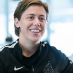 Meghan Klingenberg during 2017 NWSL Media Day. (Monica Simoes)