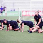 The Portland Thorns during training after NWSL Media Day in Orlando, Florida. (Monica Simoes)
