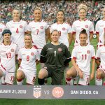 Denmark's starting lineup against the U.S. on January 21, 2018. (Manette Gonzales)