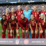 Starting lineup for the U.S. against Denmark on January 21, 2018. (Manette Gonzales)