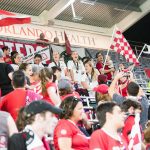 The Thorns celebrating with the Rose City Riveters after winning the 2017 NWSL Championship. (Monica Simoes)