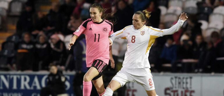 Lisa Evans of Scotland against Macedonia. (YouTube)