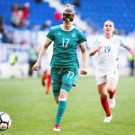 Germany's Verena Faisst making a getaway during the 2018 SheBelieves Cup. (Monica Simoes)