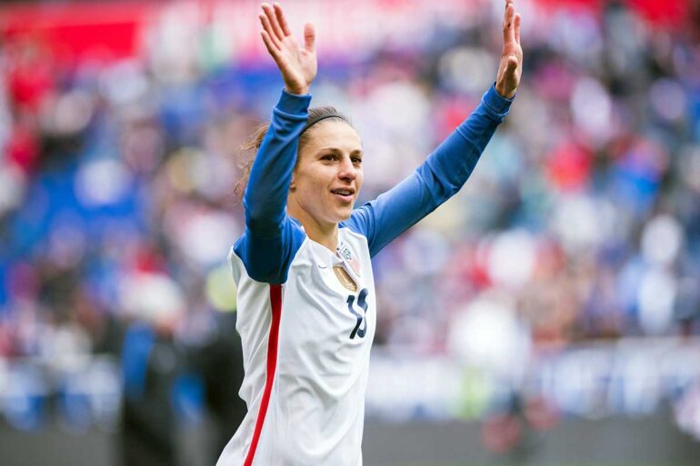 Carli Lloyd during the 2018 SheBelieves Cup. (Monica Simoes)