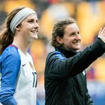 Tierna Davidson and Andi Sullivan at the 2018 SheBelieves Cup. (Monica Simoes)