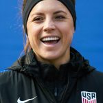 USA's Sofia Huerta during warm-ups at the 2018 SheBelieves Cup. (Monica Simoes)