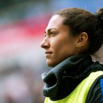 USA's Christen Press during warm-ups at the 2018 SheBelieves Cup. (Monica Simoes)