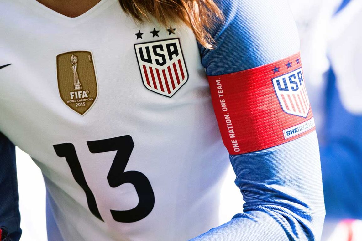 Alex Morgan wearing the captain's band at the 2018 SheBelieves Cup. (Monica Simoes)