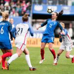 France's Gaëtane Thiney controls the ball during the 2018 SheBelieves Cup. (Monica Simoes)