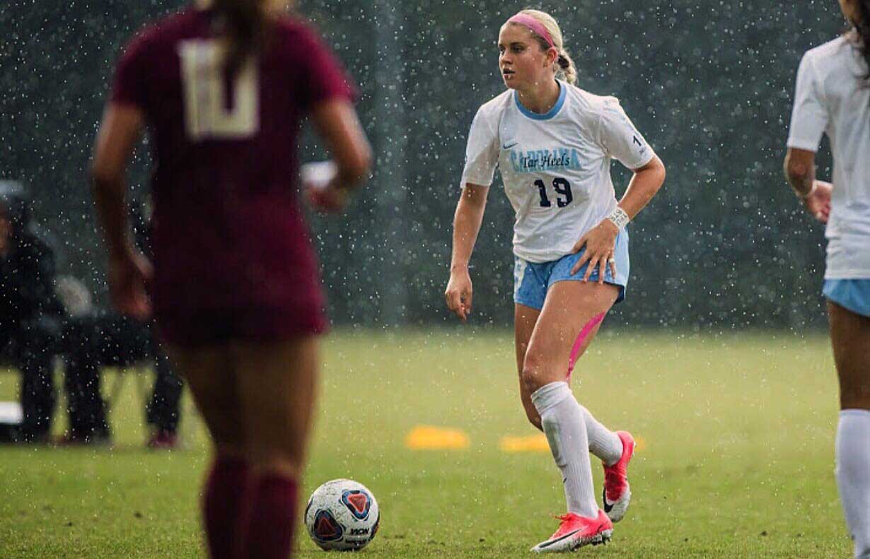 Alessia Russo playing for the University of North Carolina. (Alessa Russo)