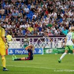 Lyon's Eugénie Le Sommer reacts to missing a shot during the 2018 Champions League final. (Daniela Porcelli)