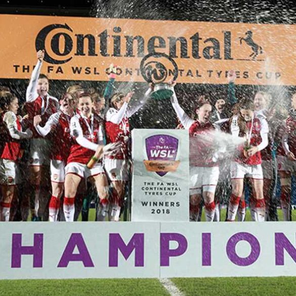 Arsenal celebrates 2018 Continental Cup win. (The FA)