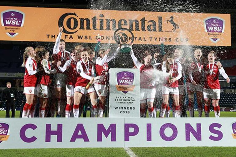 Arsenal celebrates 2018 Continental Cup win. (The FA)