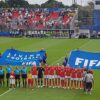 England's starting lineup against Brazil during group-stage play at the 2018 U-20 World Cup. (Richard Laverty)