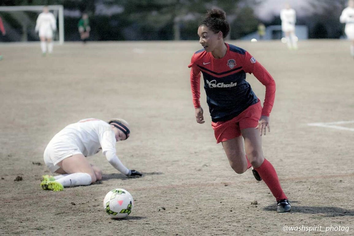 Estelle Johnson of the Washington Spirit (Chris Colvin).