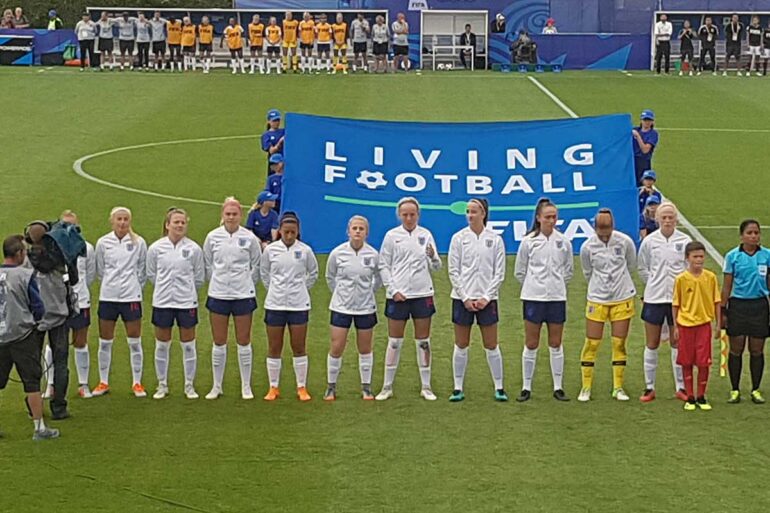 Lineup for England's U-20 squad against Mexico at the U-20 World Cup. (Richard Laverty)