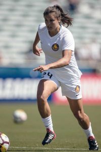 Katie Stengel during pregame warm-ups.