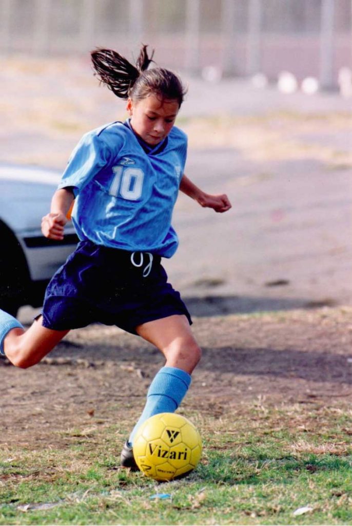 Ali Riley playing soccer at a young age. (Ali Riley)