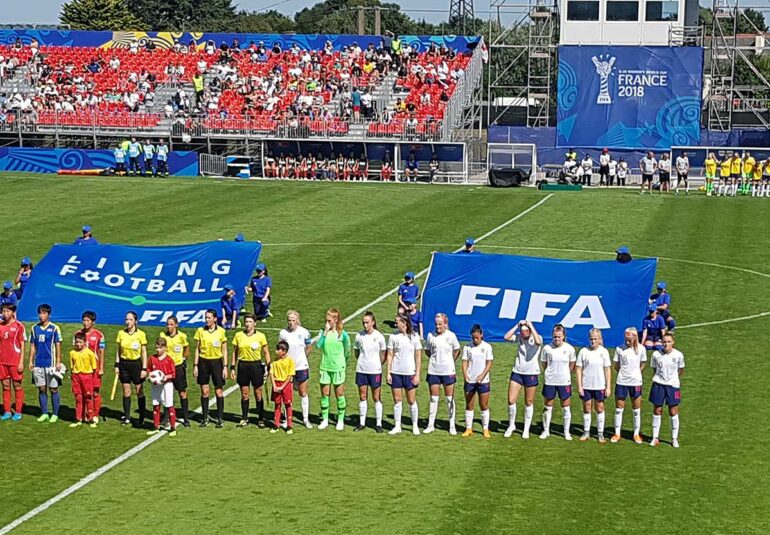 England U-20 lineup for the group-stage match against Korea DPR. (Rich Laverty)