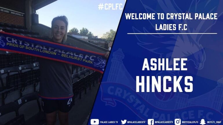 Ashlee Hincks for Crystal Palace via Instagram.