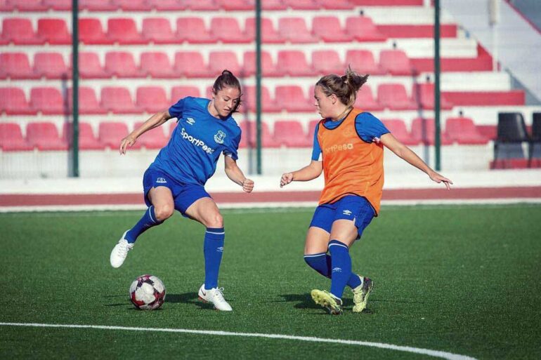 Danielle Turner (left) for Everton (Turner's Instagram).