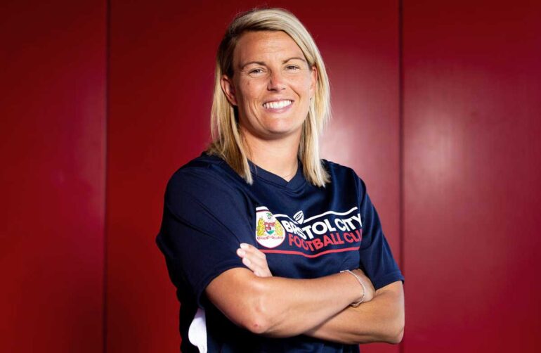 Tanya Oxtoby, head coach of FA WSL side Bristol City (Bristol City).