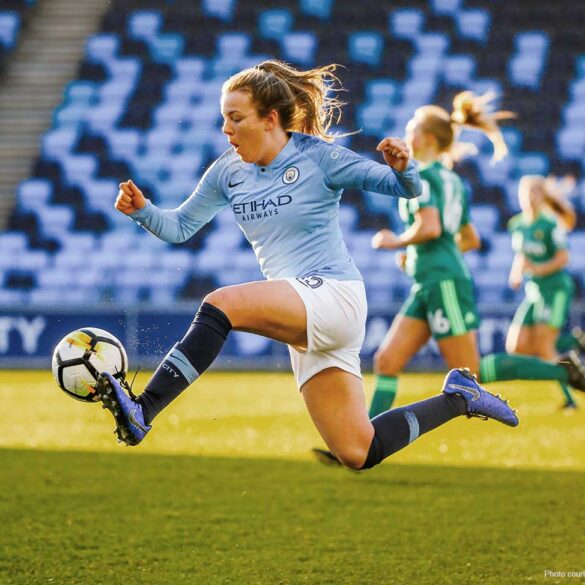 Lauren Hemp for Man City (Tom Flathers – Manchester City FC).