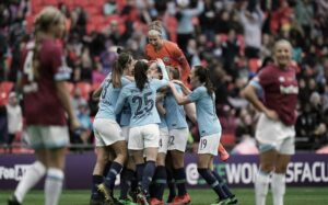 Manchester City celebrates winning the 2019 FA Cup. (Telegraph/PA)