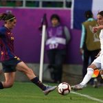 Action from the 2019 UEFA Women's Champions League final. (Daniela Porcelli / OGM)