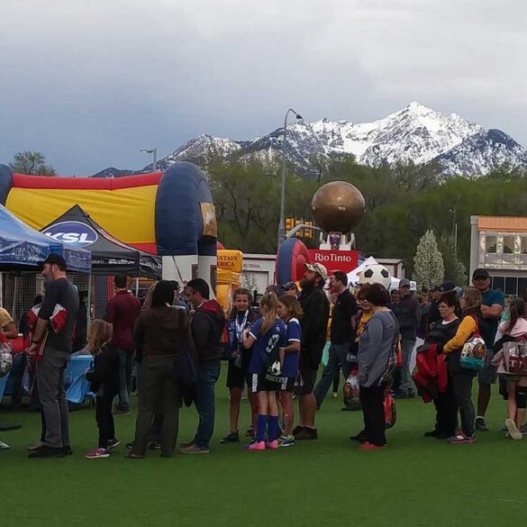 Carnival Real before the Utah Royals 2019 home opener (Camille Hunter).