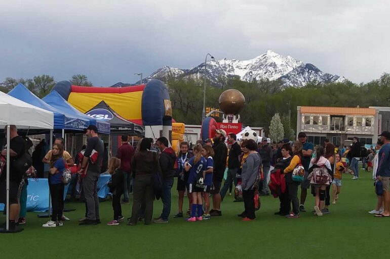 Carnival Real before the Utah Royals 2019 home opener (Camille Hunter).