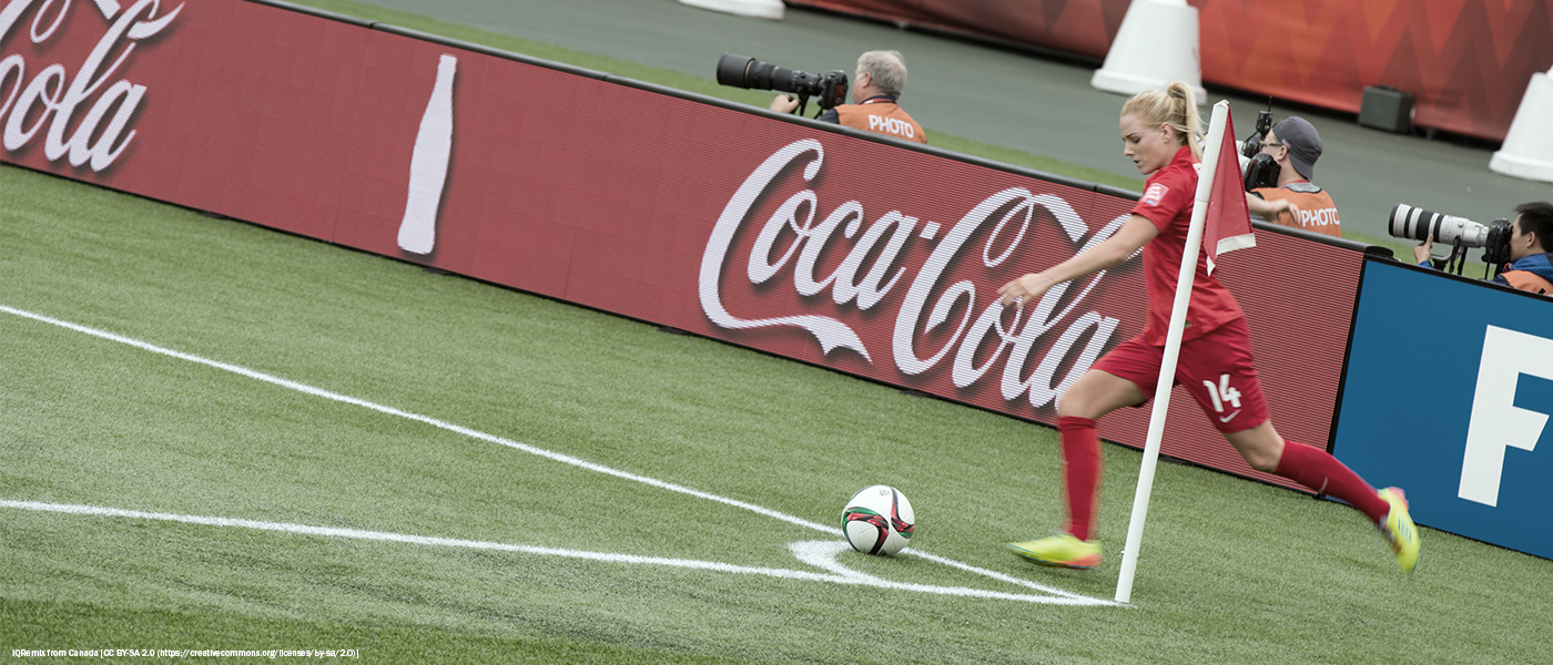 England's Alex Greenwood taking a corner kick. (IQRemix from Canada)
