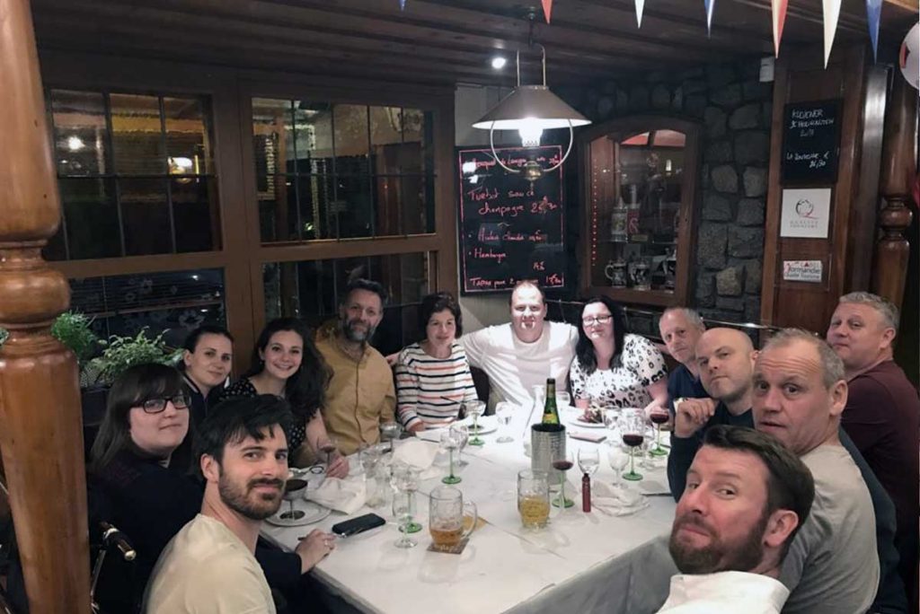 Members of the English press corps covering the 2019 World Cup in France. (Rich Laverty)