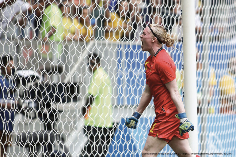 Hedvig Lindahl of Sweden's National Team. (Agencia Brasil Fotografias)
