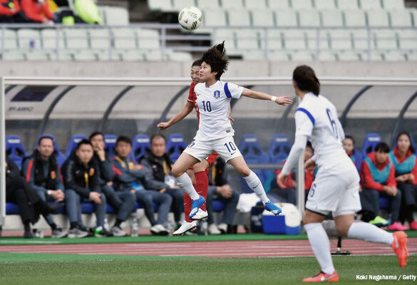South Korea's Ji-So yun in action. (Koki Nagahama / Getty Images)