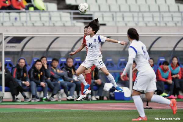 South Korea's Ji-So yun in action. (Koki Nagahama / Getty Images)